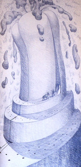 Drawings & Paintings - Enamel On Wood Prospector Drawing