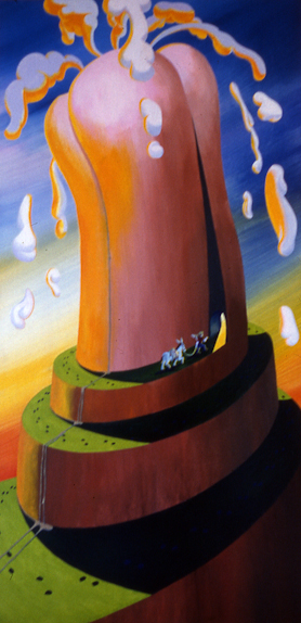 Drawings & Paintings - Enamel On Wood The Prospector